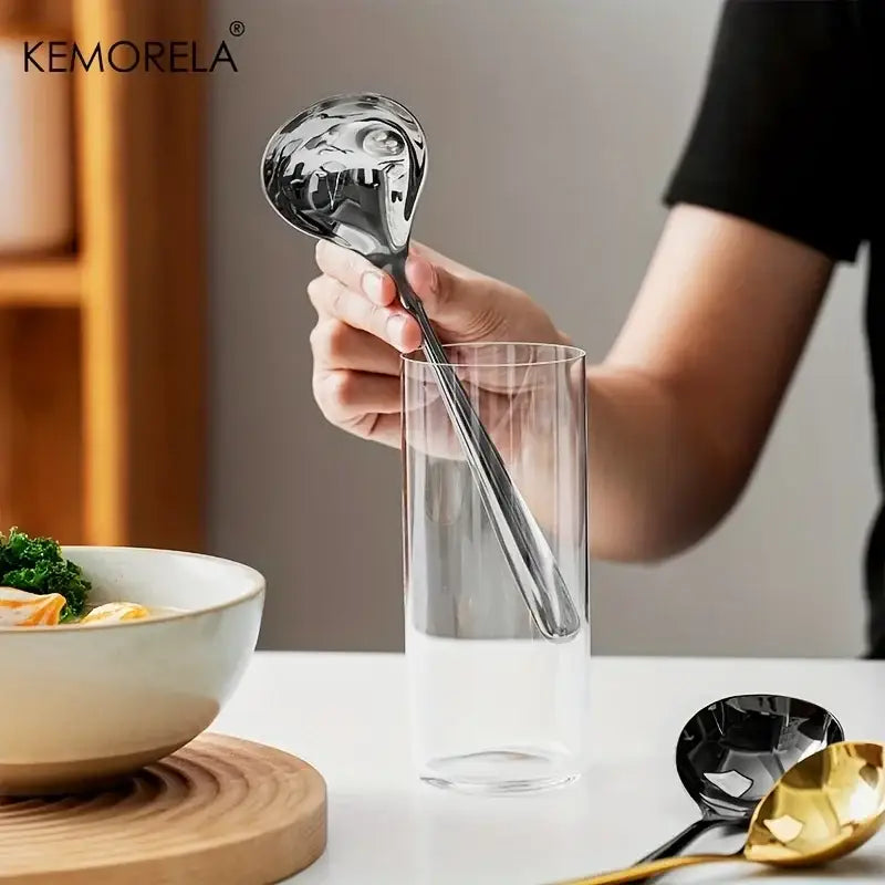 Modern stainless steel small gravy ladle set dining room sauce spoons