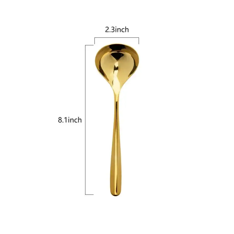 Modern stainless steel small gravy ladle set dining room sauce spoons