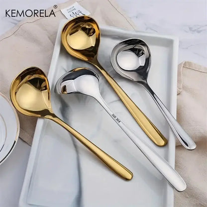 Modern stainless steel small gravy ladle set dining room sauce spoons