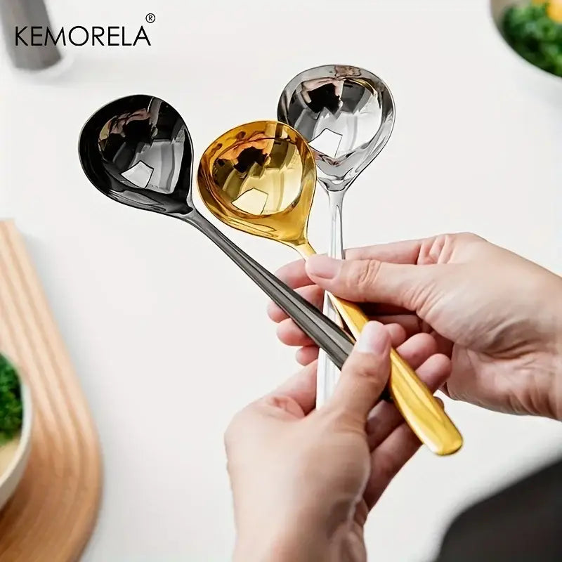 Modern stainless steel small gravy ladle set dining room sauce spoons
