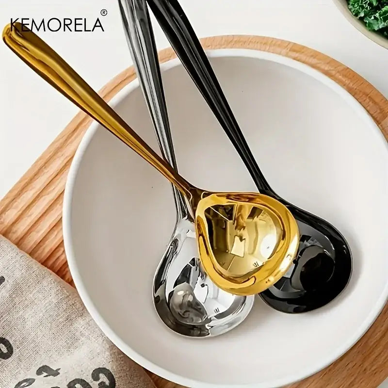 Modern stainless steel small gravy ladle set dining room sauce spoons