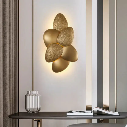 Modern stainless steel squama wall light gold bedroom sconce