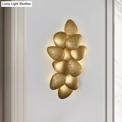 DecorBites™ Modern Stainless Steel Squama Wall Light with Gold Accents - 3/6 Lights - Bedroom Sconce Fixture