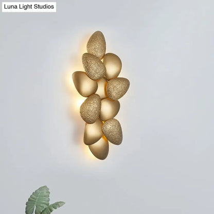 DecorBites™ Modern Stainless Steel Squama Wall Light with Gold Accents - 3/6 Lights - Bedroom Sconce Fixture