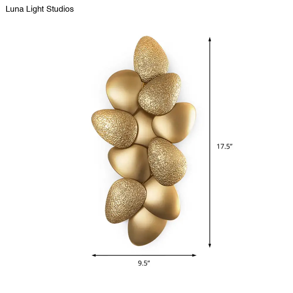 DecorBites™ Modern Stainless Steel Squama Wall Light with Gold Accents - 3/6 Lights - Bedroom Sconce Fixture