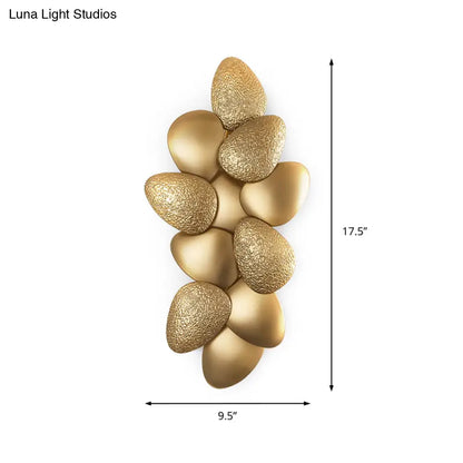 DecorBites™ Modern Stainless Steel Squama Wall Light with Gold Accents - 3/6 Lights - Bedroom Sconce Fixture