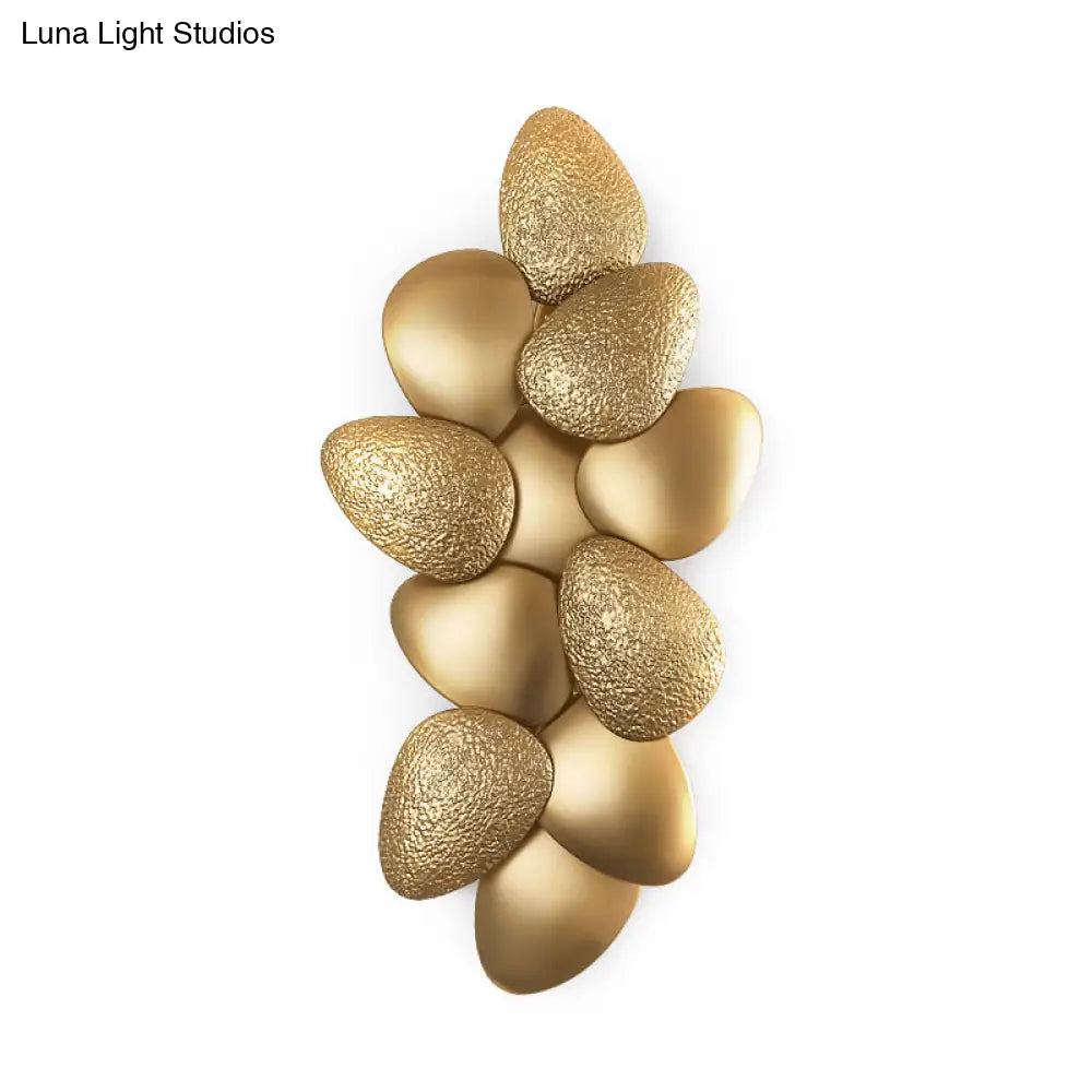 DecorBites™ Modern Stainless Steel Squama Wall Light with Gold Accents - 3/6 Lights - Bedroom Sconce Fixture