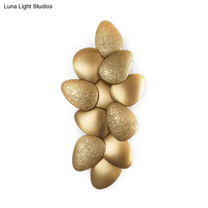DecorBites™ Modern Stainless Steel Squama Wall Light with Gold Accents - 3/6 Lights - Bedroom Sconce Fixture