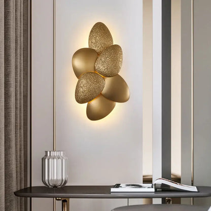DecorBites™ Modern Stainless Steel Squama Wall Light with Gold Accents - 3/6 Lights - Bedroom Sconce Fixture