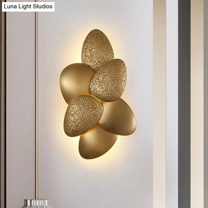 DecorBites™ Modern Stainless Steel Squama Wall Light with Gold Accents - 3/6 Lights - Bedroom Sconce Fixture