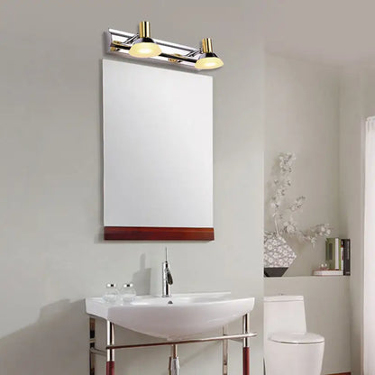Modern stainless steel wall light chrome & gold bathroom vanity light