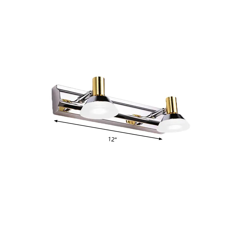 Modern stainless steel wall light chrome & gold bathroom vanity light
