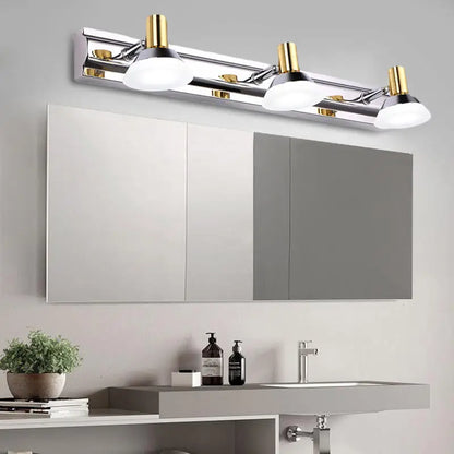 Modern stainless steel wall light chrome & gold bathroom vanity light