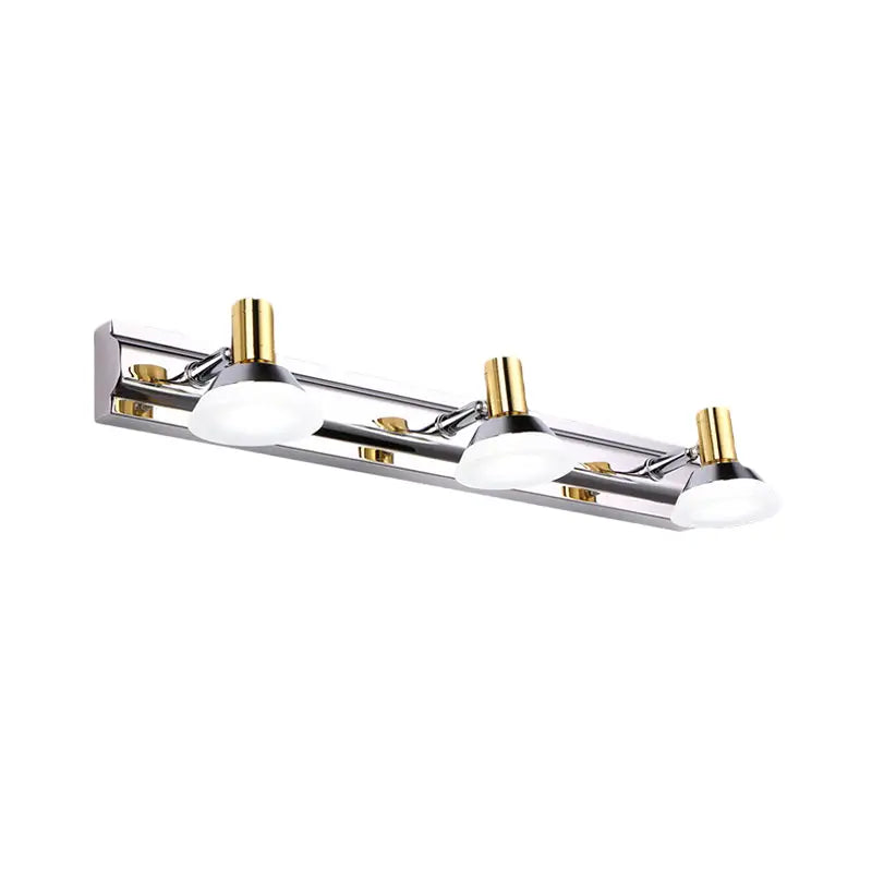 Modern stainless steel wall light chrome & gold bathroom vanity light