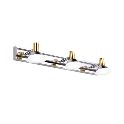 Modern stainless steel wall light chrome & gold bathroom vanity light