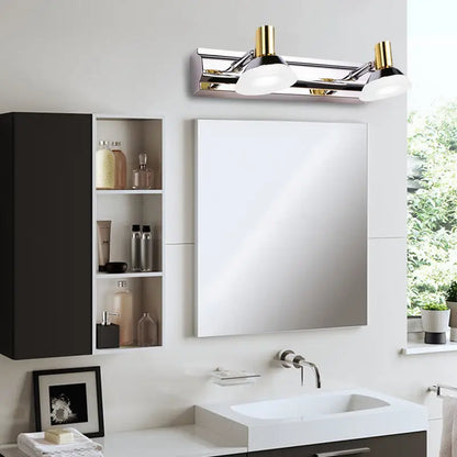 Modern stainless steel wall light chrome & gold bathroom vanity light
