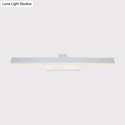 DecorBites™ Modern Streamlined LED Vanity Wall Light - White Metal Shade, Warm/White Light, 17"/23" L