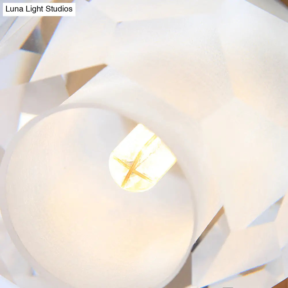 DecorBites™ Modern Stylish Clear Glass Wall Lamp with Faceted Globe Shade - Golden Wall Mounted Light for Hallway