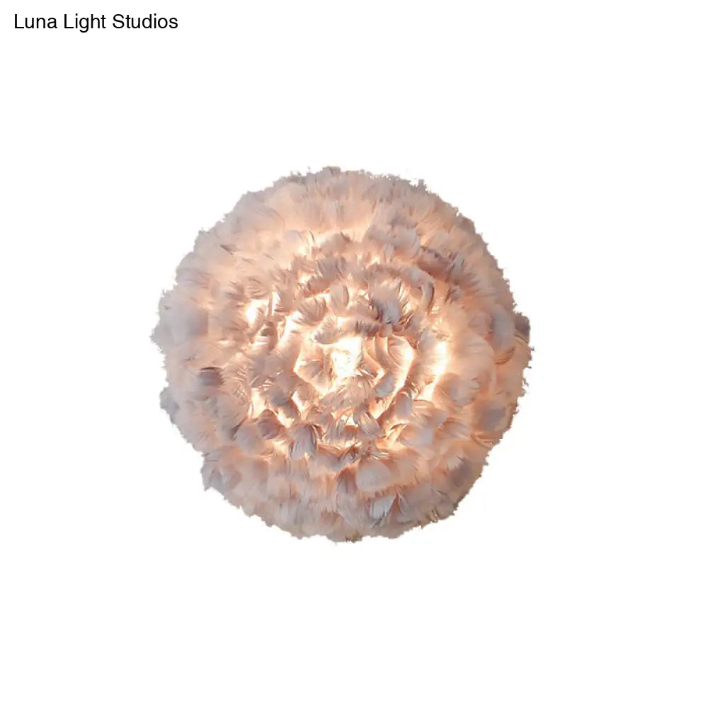 DecorBites™ Modern Stylish Feather Wall Light - Blooming Grey/White Sconce Lighting for Sitting Room