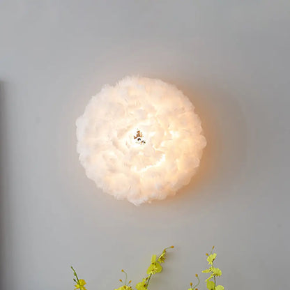 DecorBites™ Modern Stylish Feather Wall Light - Blooming Grey/White Sconce Lighting for Sitting Room