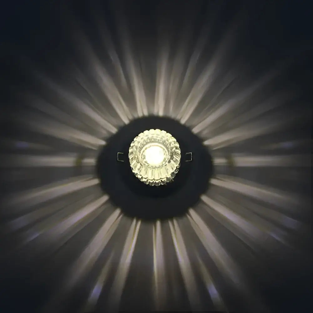 Modern sunburst crystal led flush mount ceiling light for living room