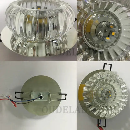 Modern sunburst crystal led flush mount ceiling light for living room
