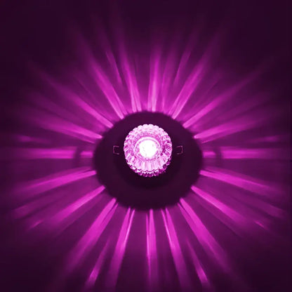 Modern sunburst crystal led flush mount ceiling light for living room