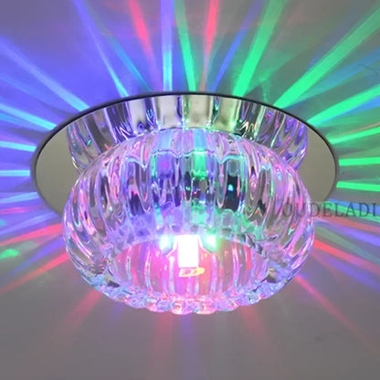 Modern sunburst crystal led flush mount ceiling light for living room