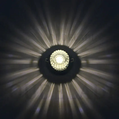 Modern sunburst crystal led flush mount ceiling light for living room