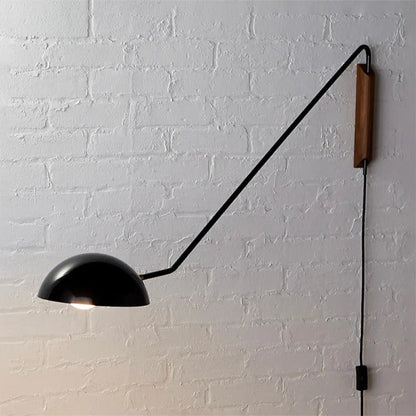 DecorBites™ Modern Swing Arm Bedside Wall Lamp with Metal Dome Shade