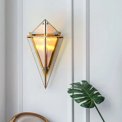 DecorBites™ Modern Tapered Wall Sconce with Amber Glass - 2 Heads Living Room Light Fixture