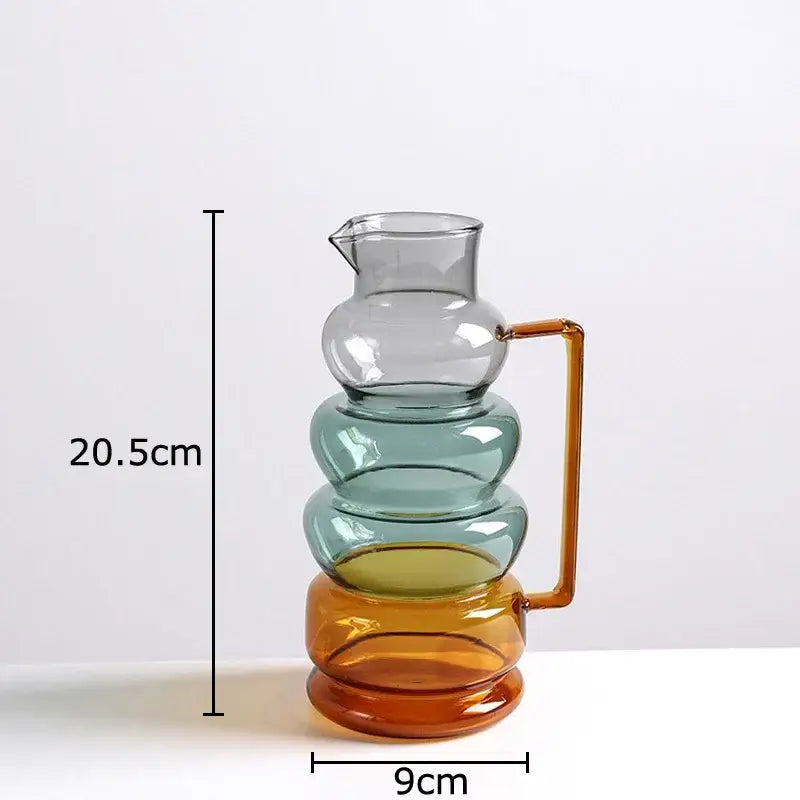 Modern teal amber bubble glass vase living room hydroponics pot