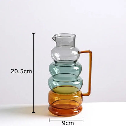 Modern teal amber bubble glass vase living room hydroponics pot