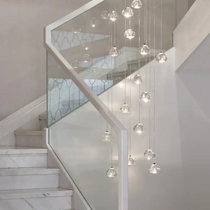 Modern teardrop crystal led chandelier living room pendant light