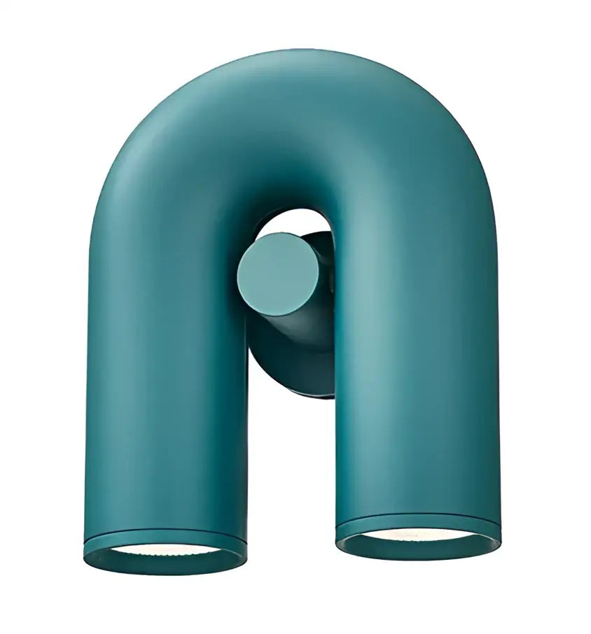 Modern terracotta & gray ceramic led u-shaped wall lamp bedroom