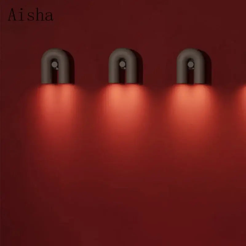 Modern terracotta & gray ceramic led u-shaped wall lamp bedroom