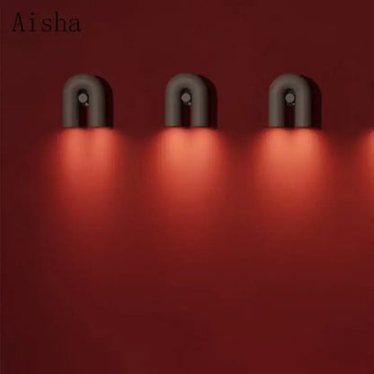 Modern terracotta & gray ceramic led u-shaped wall lamp bedroom