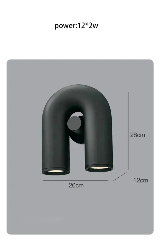 Modern terracotta led u-shaped wall lamp for living room lighting
