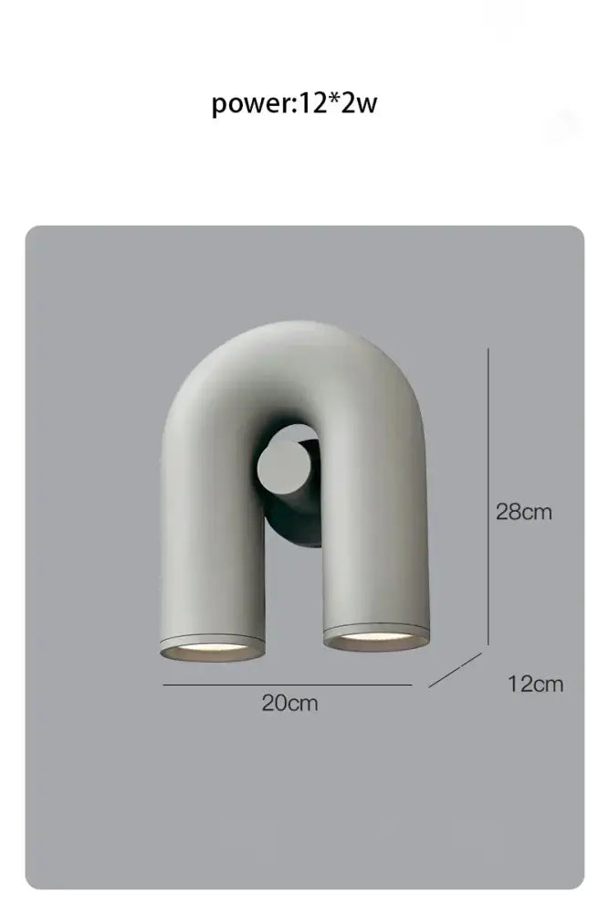 Modern terracotta led u-shaped wall lamp for living room lighting