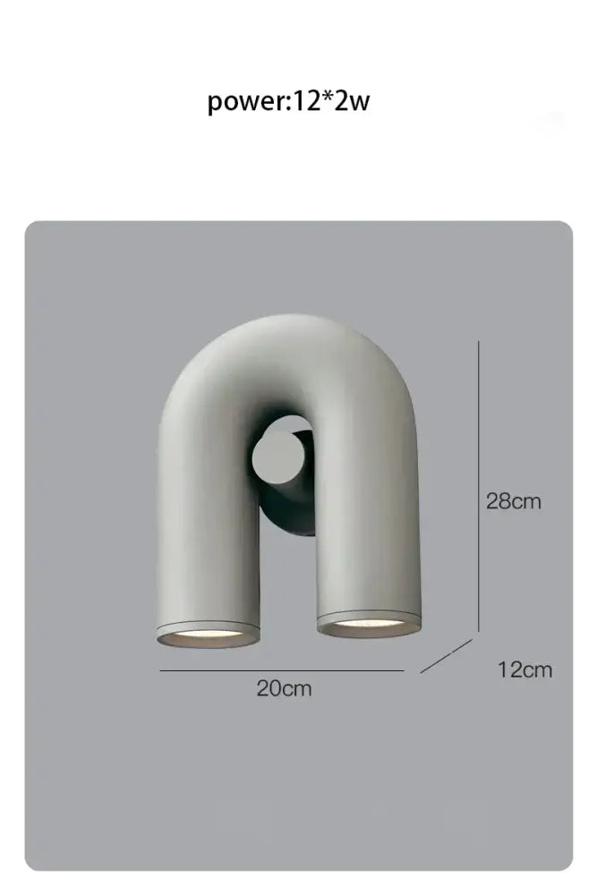 Modern terracotta led u-shaped wall lamp for living room staircase