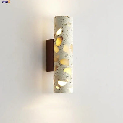 Modern terrazzo concrete led wall sconce bathroom light