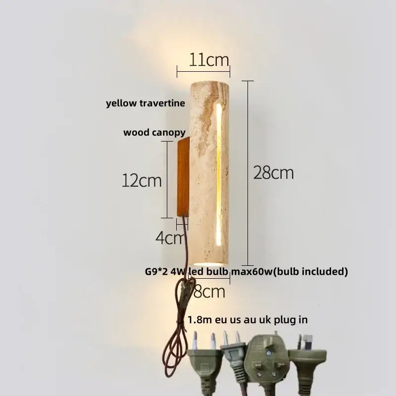 Modern terrazzo concrete led wall sconce bathroom light