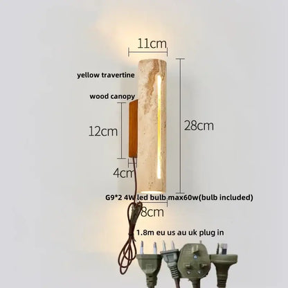 Modern terrazzo concrete led wall sconce bathroom light