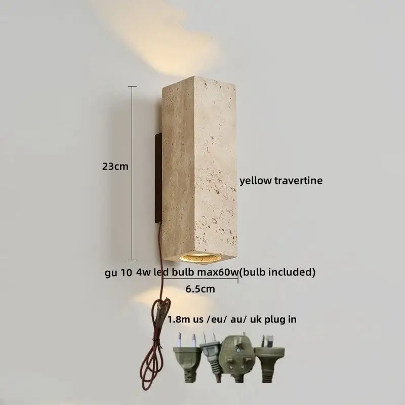 Modern terrazzo concrete led wall sconce bathroom light