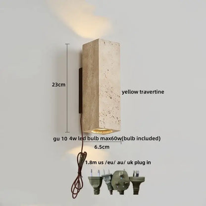Modern terrazzo concrete led wall sconce bathroom light