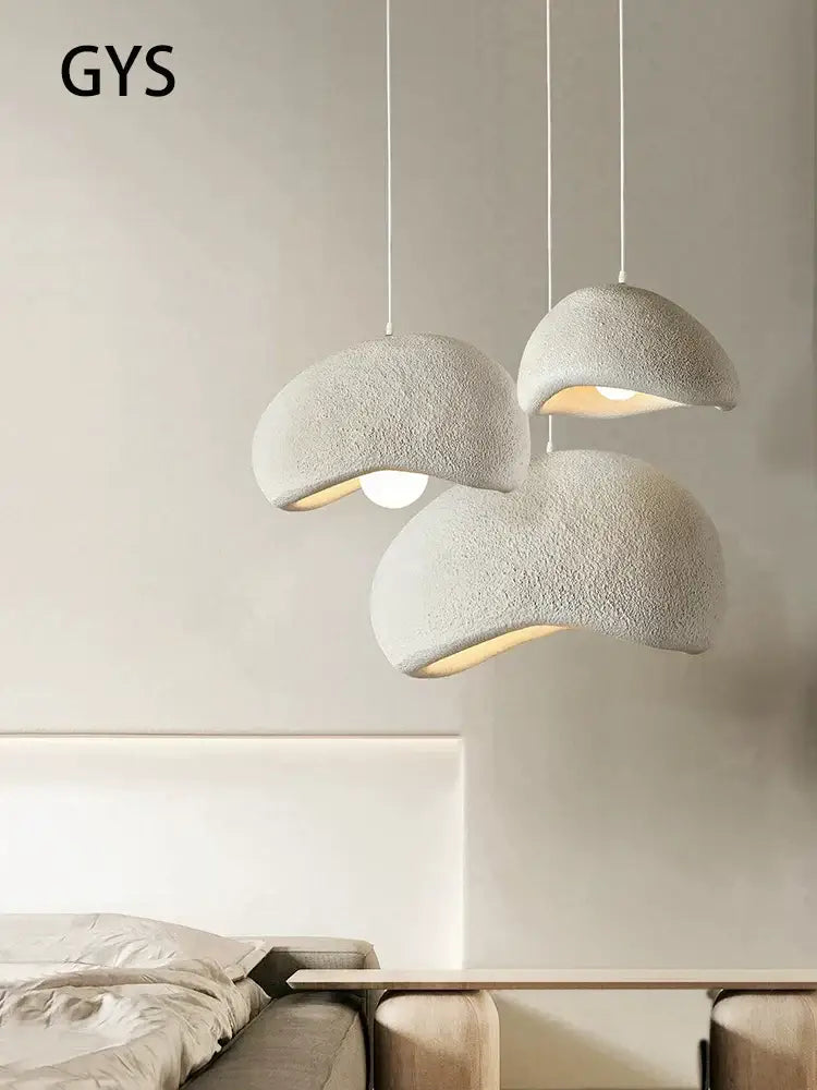 Modern textured cream cloud chandelier dining room pendant light