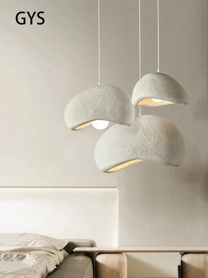 Modern textured cream cloud chandelier dining room pendant light