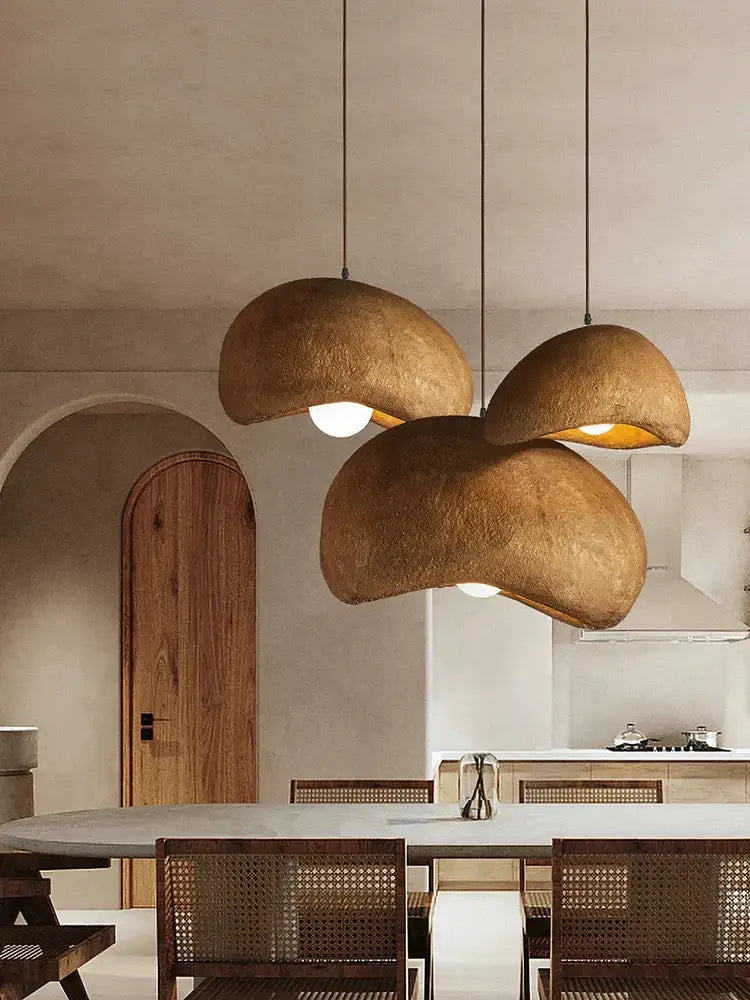 Modern textured cream cloud chandelier dining room pendant light