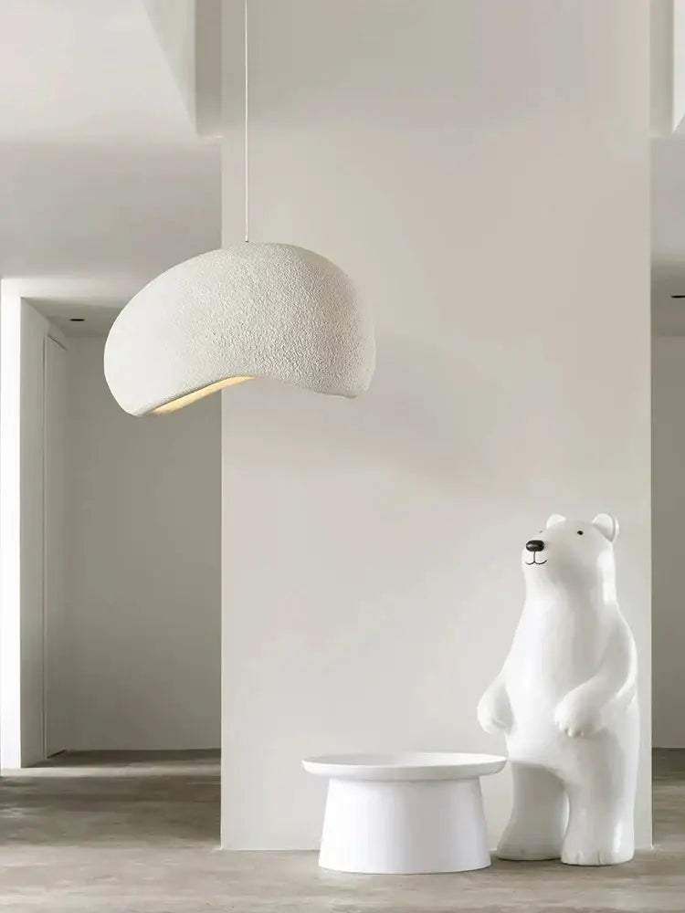 Modern textured cream cloud chandelier dining room pendant light