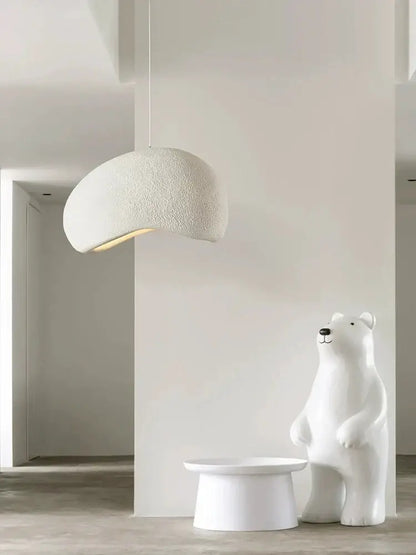 Modern textured cream cloud chandelier dining room pendant light